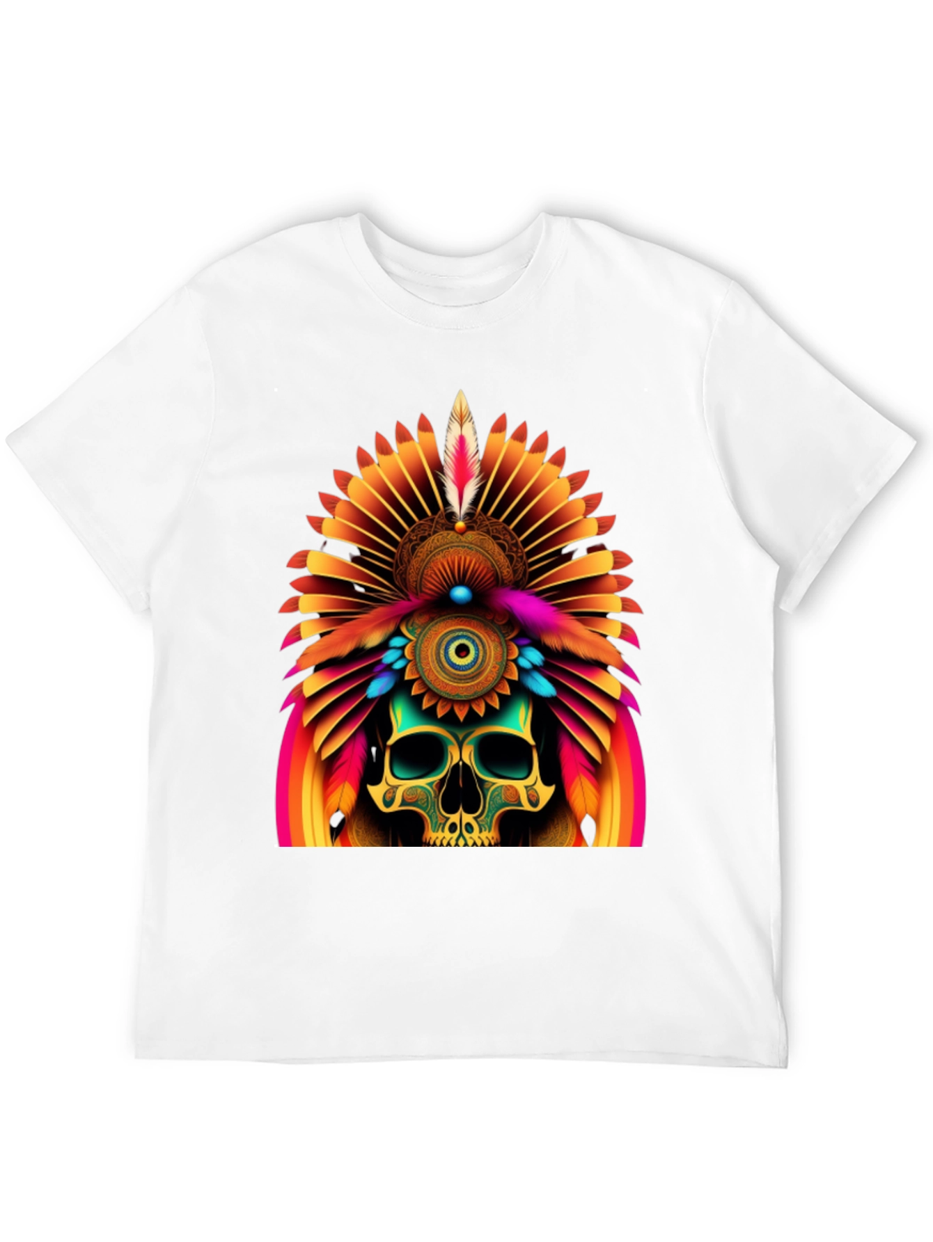 Skull Chief Headdress Graphic Tee