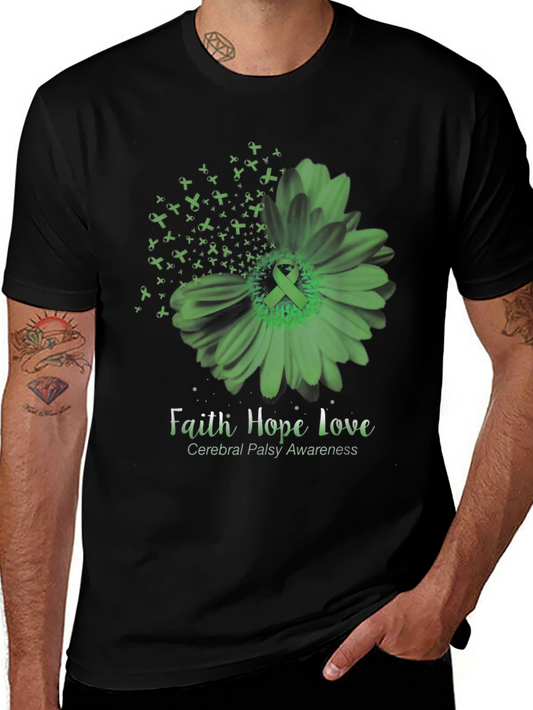 Faith Hope Love Cerebral Palsy Awareness T-Shirt