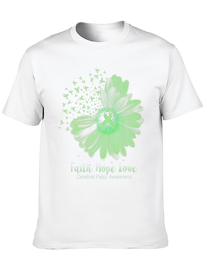 Faith Hope Love Cerebral Palsy Awareness T-Shirt