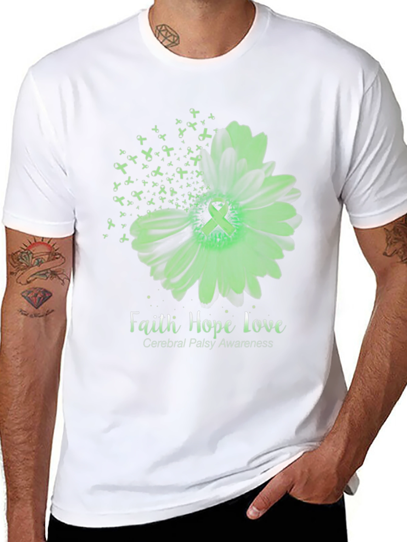 Faith Hope Love Cerebral Palsy Awareness T-Shirt