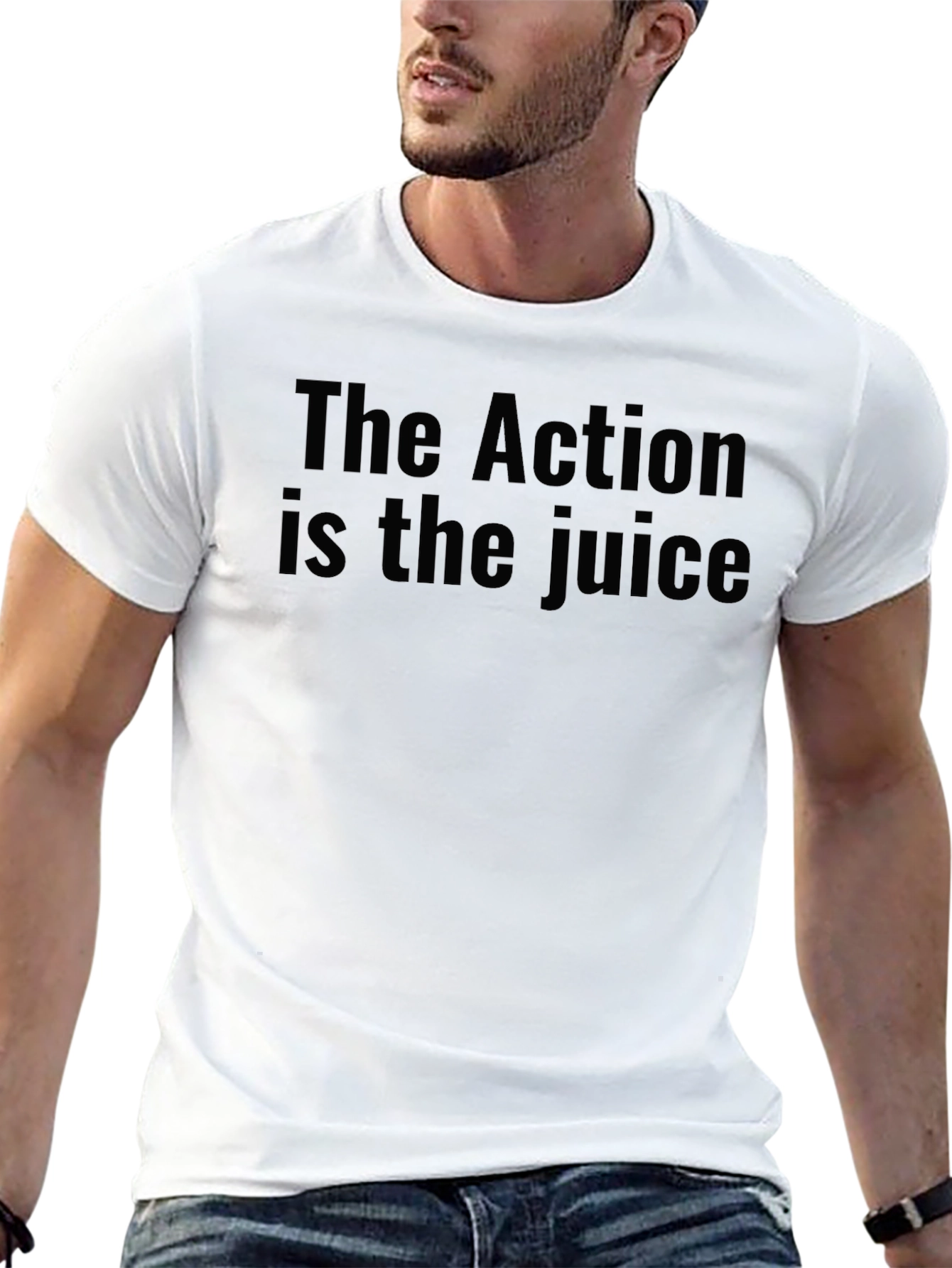 The Action is the Juice Black T-Shirt