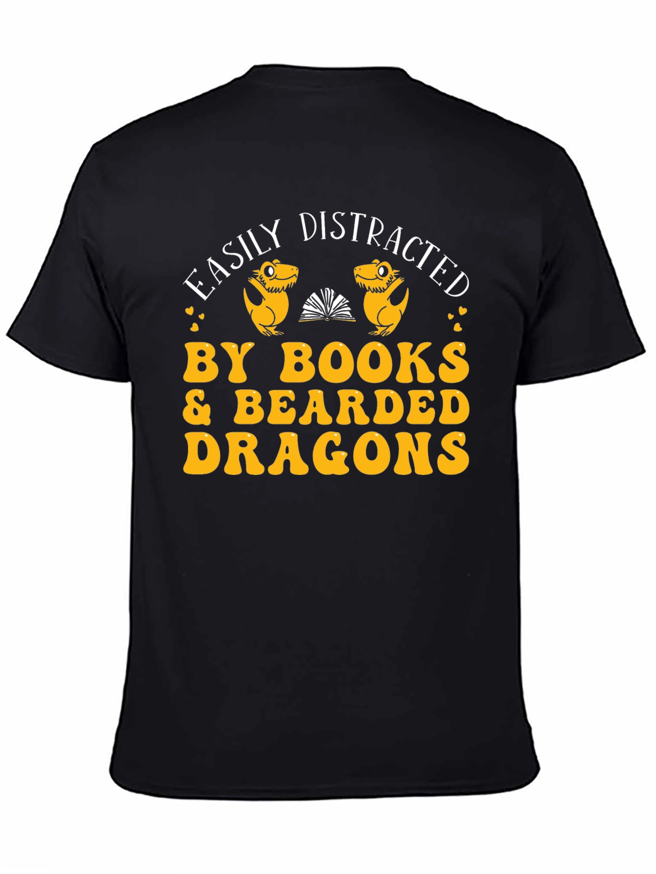 Easily Distracted By Books & Bearded Dragons Graphic Tee