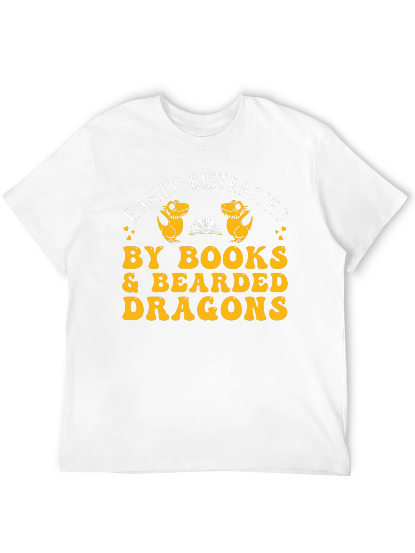 Easily Distracted By Books & Bearded Dragons Graphic Tee