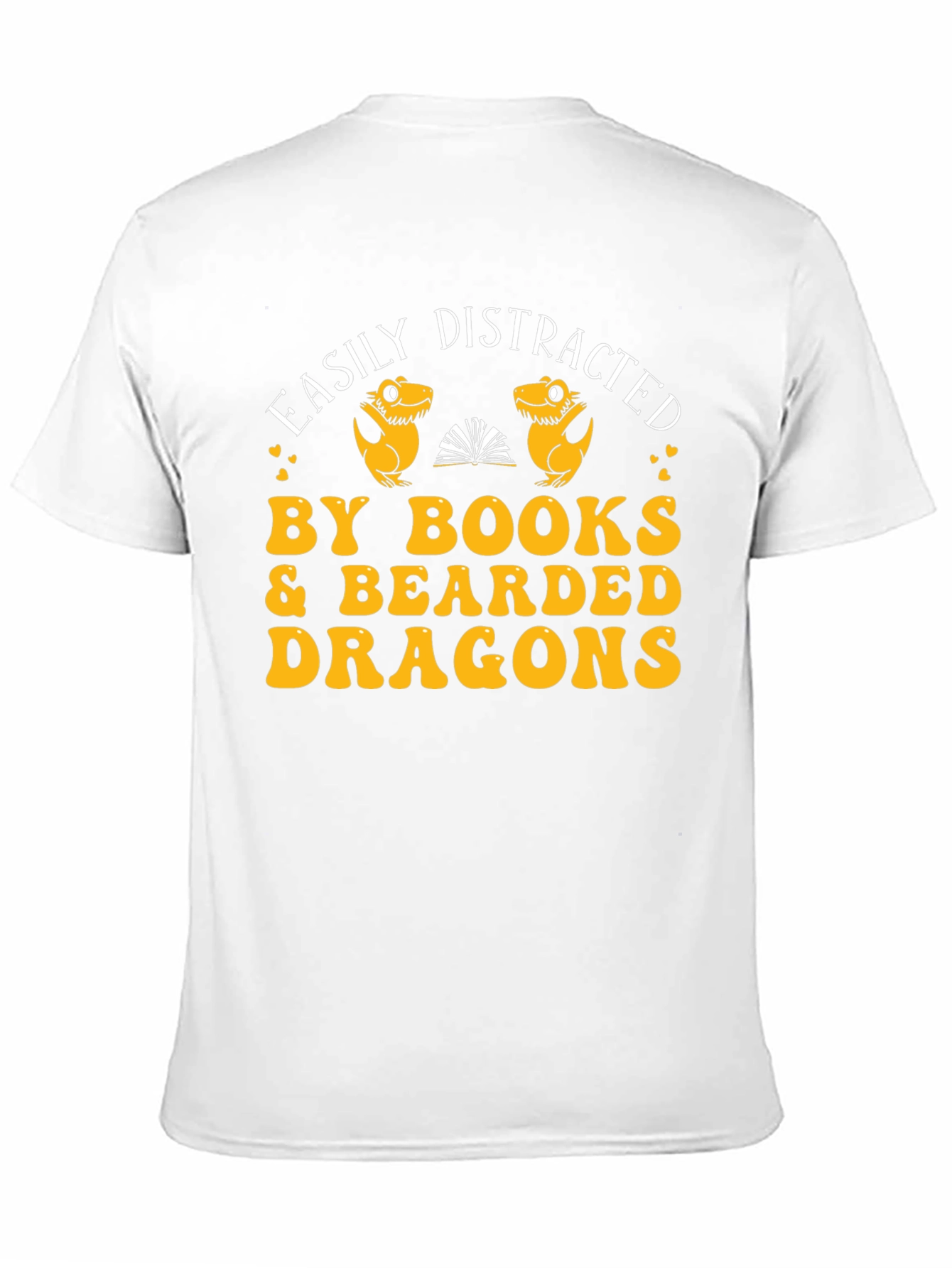Easily Distracted By Books & Bearded Dragons Graphic Tee