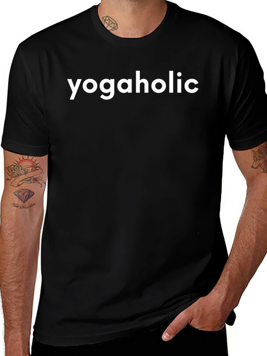 Yogaholic Black T-Shirt - Yoga Lover Apparel