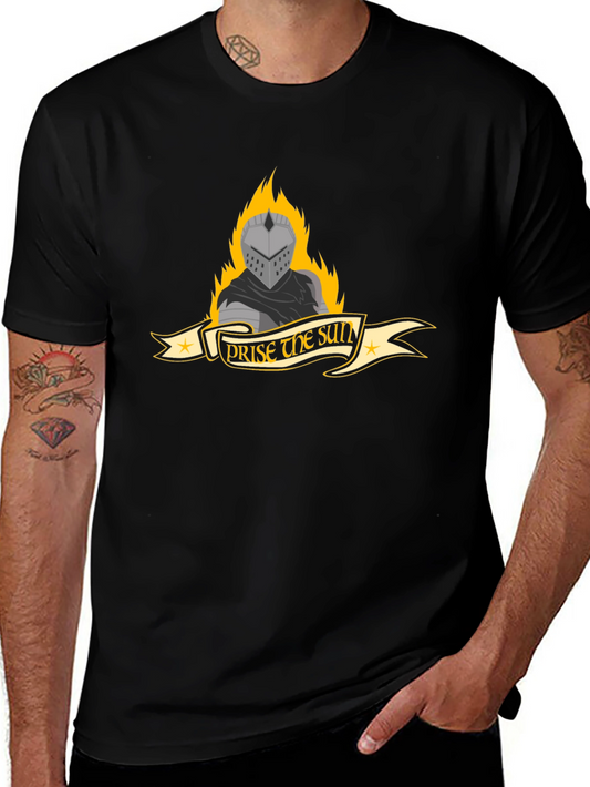 Praise the Sun Knight Graphic Tee - Black