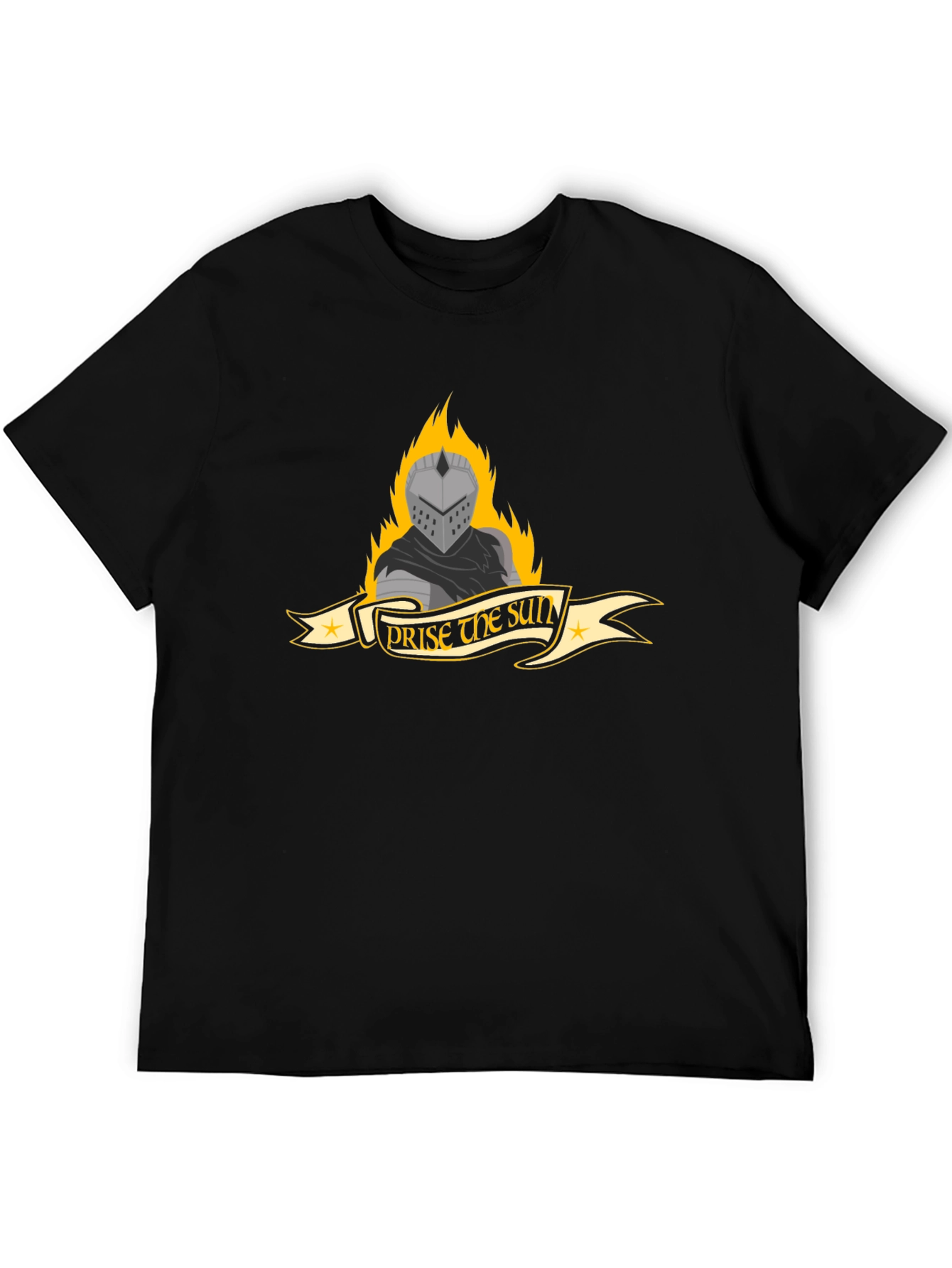 Praise the Sun Knight Graphic Tee - Black