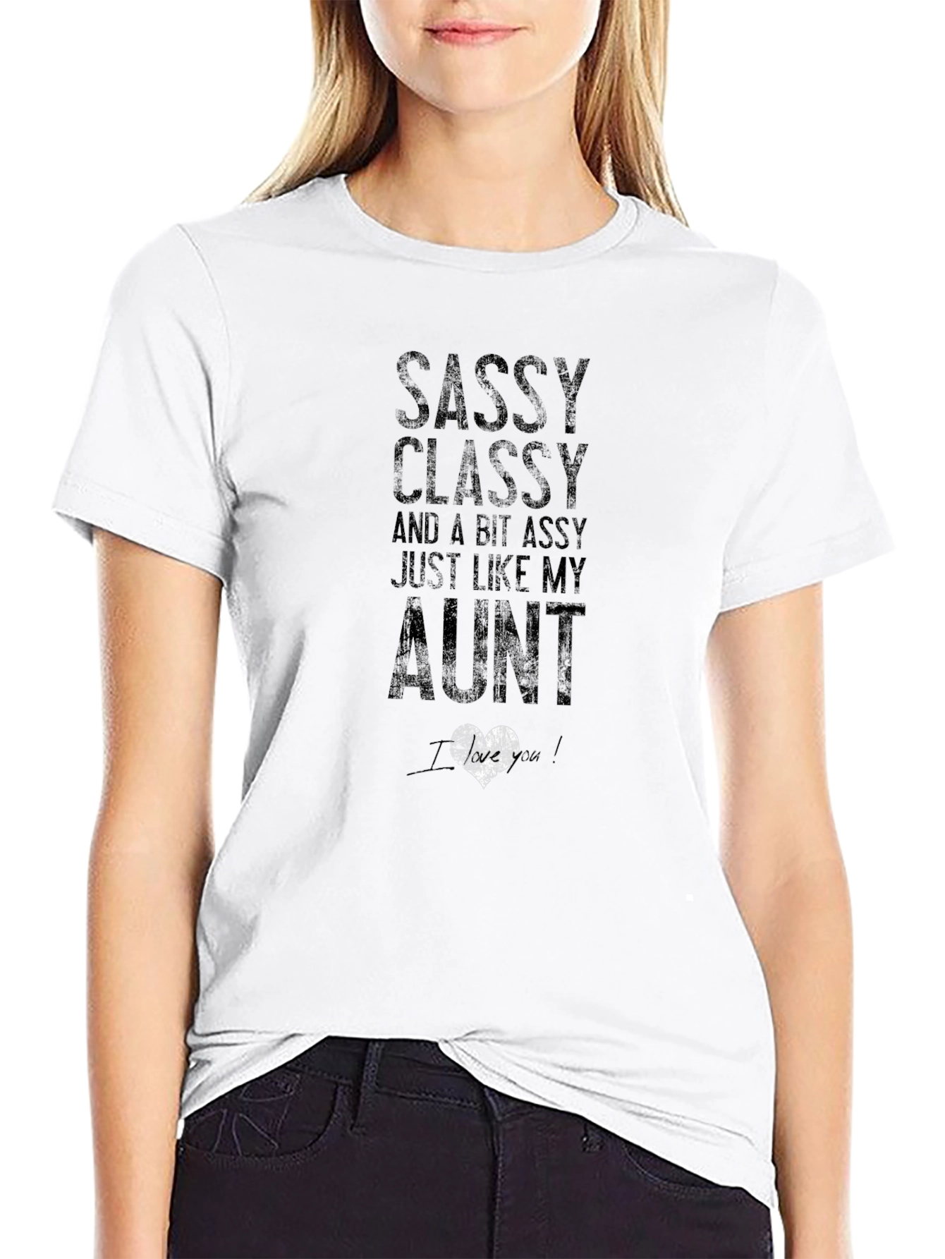 Sassy Classy Auntie Black T-Shirt