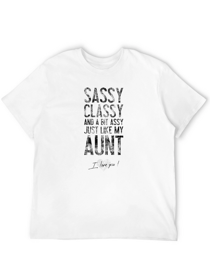 Sassy Classy Auntie Black T-Shirt