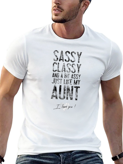 Sassy Classy Auntie Black T-Shirt