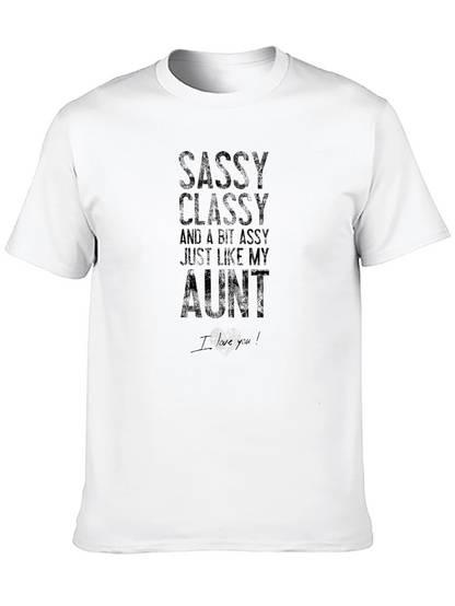 Sassy Classy Auntie Black T-Shirt