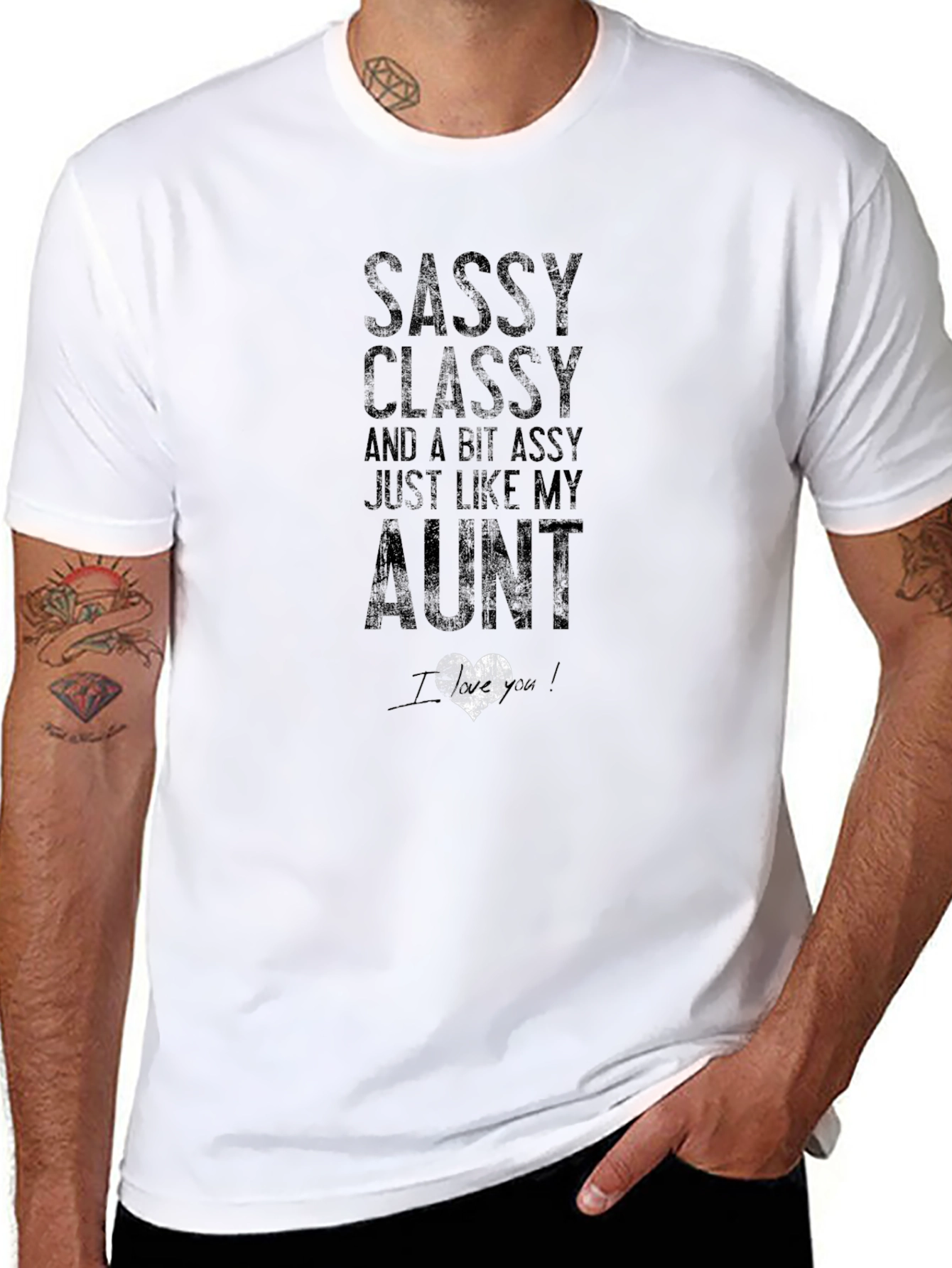 Sassy Classy Auntie Black T-Shirt