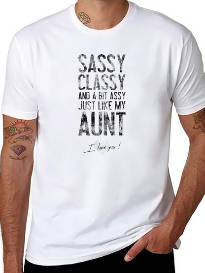 Sassy Classy Auntie Black T-Shirt
