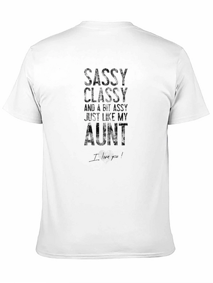 Sassy Classy Auntie Black T-Shirt