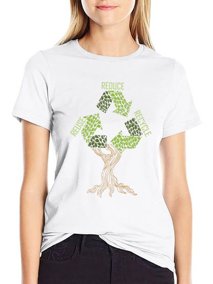 Eco-Friendly Tree Recycle Symbol Graphic Tee