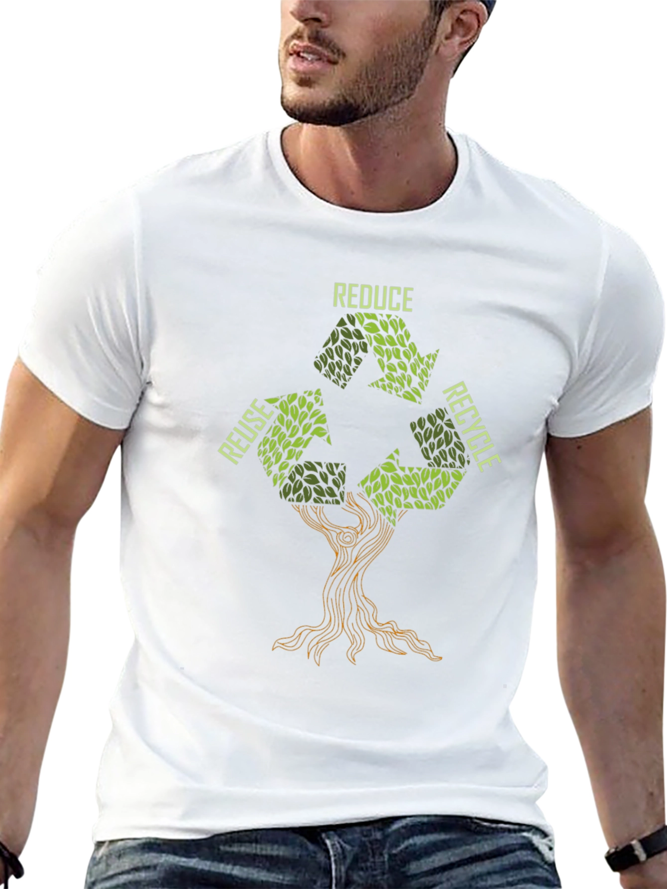 Eco-Friendly Tree Recycle Symbol Graphic Tee