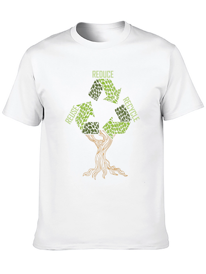 Eco-Friendly Tree Recycle Symbol Graphic Tee