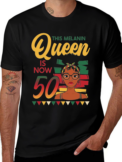 Melanin Queen 50th Birthday T-Shirt