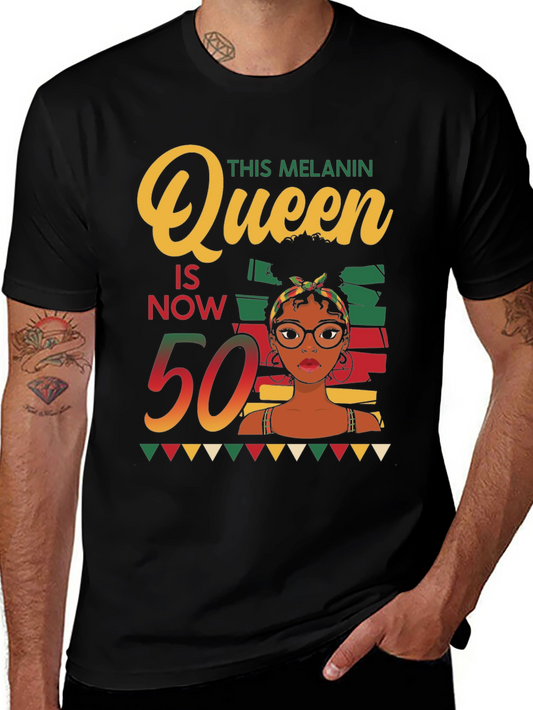 Melanin Queen 50th Birthday T-Shirt