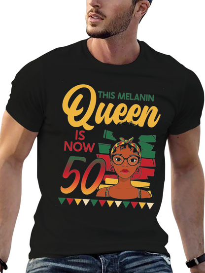 Melanin Queen 50th Birthday T-Shirt