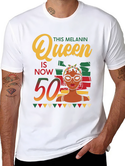 Melanin Queen 50th Birthday T-Shirt
