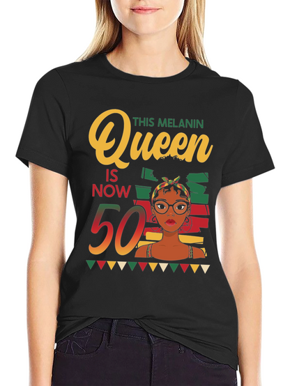 Melanin Queen 50th Birthday T-Shirt