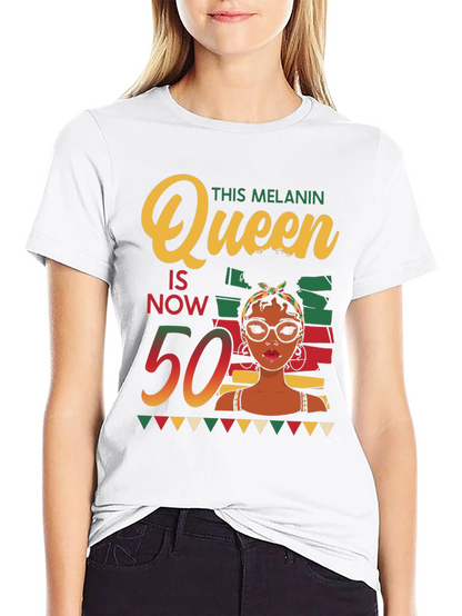Melanin Queen 50th Birthday T-Shirt