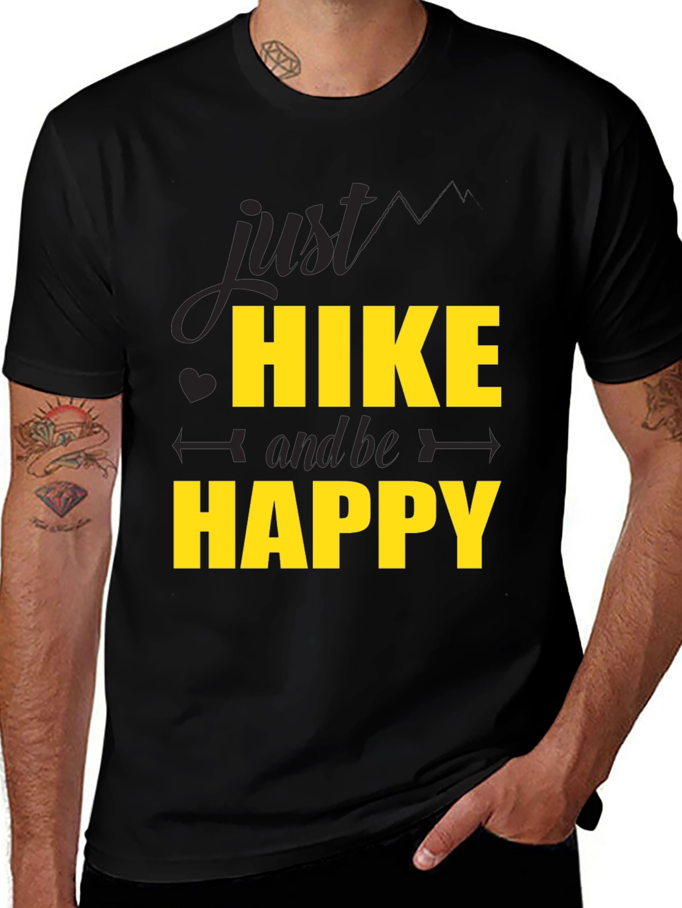 Hike & Be Happy Black T-Shirt