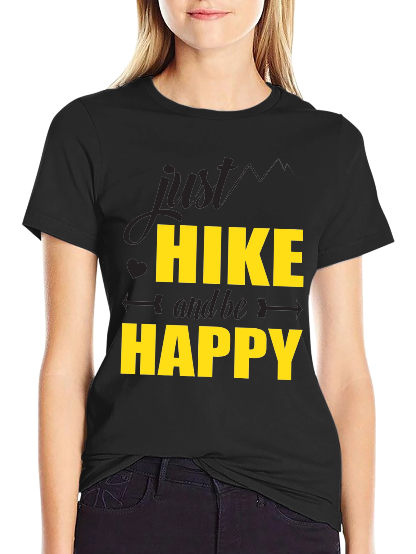 Hike & Be Happy Black T-Shirt