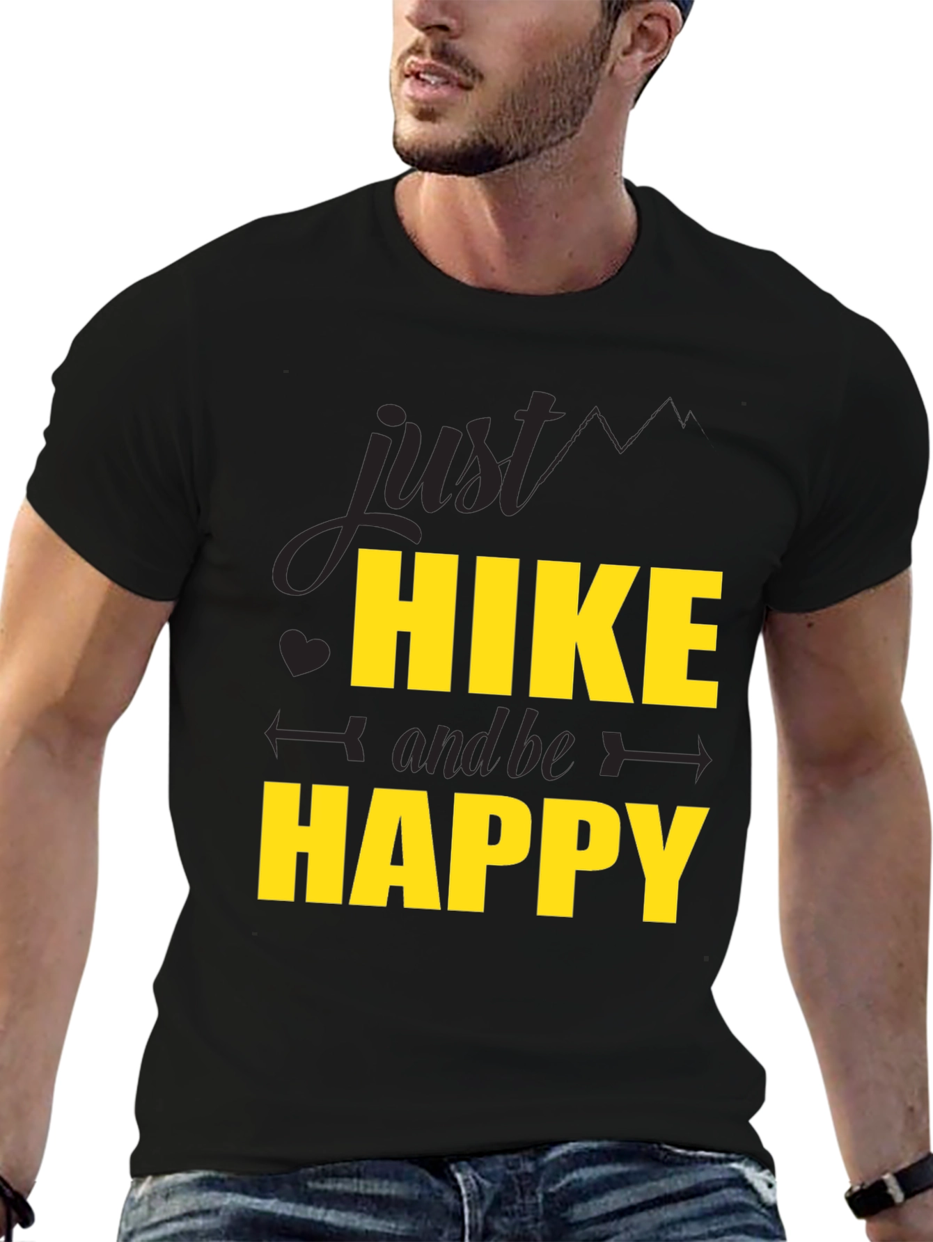 Hike & Be Happy Black T-Shirt