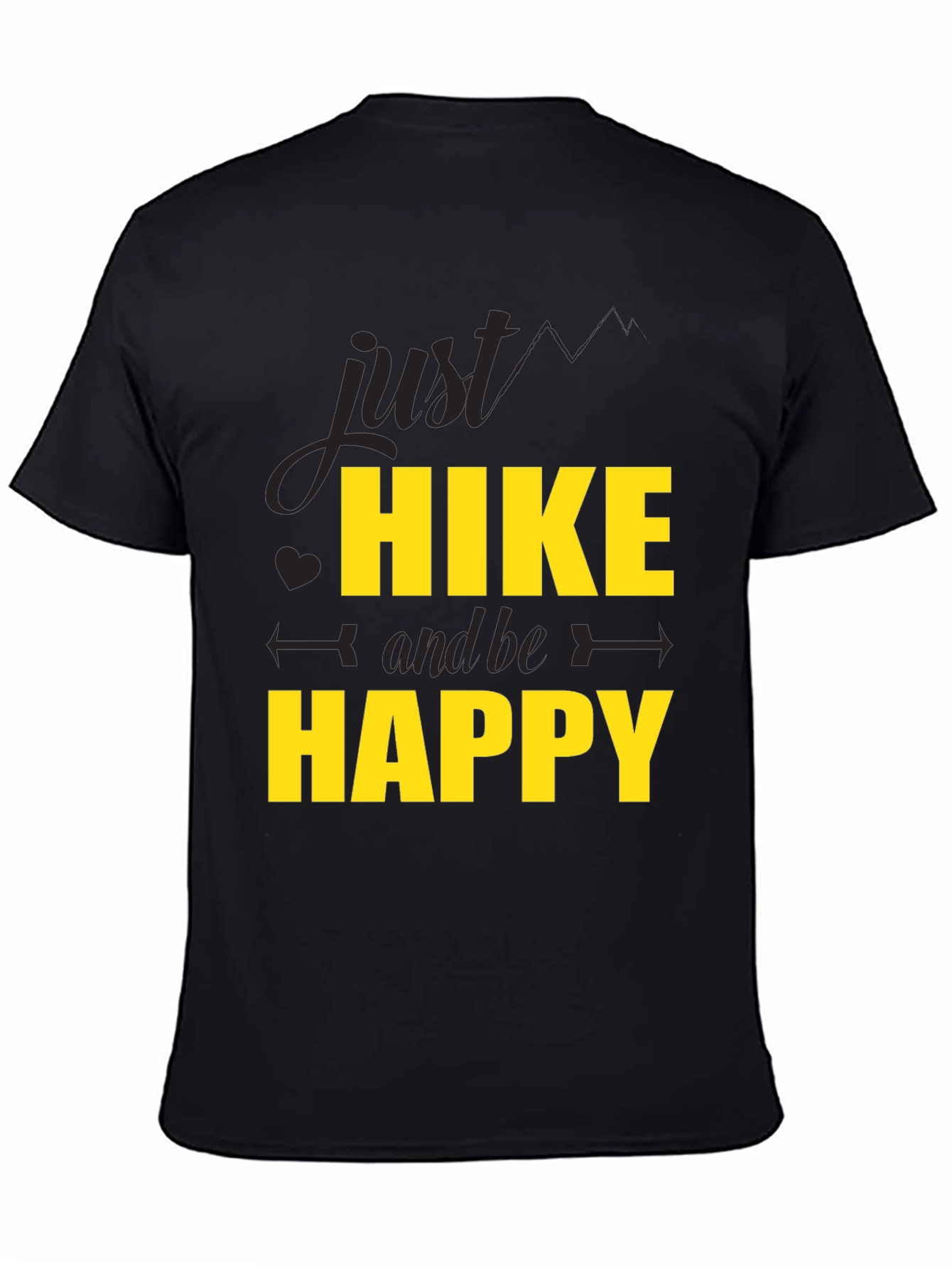 Hike & Be Happy Black T-Shirt