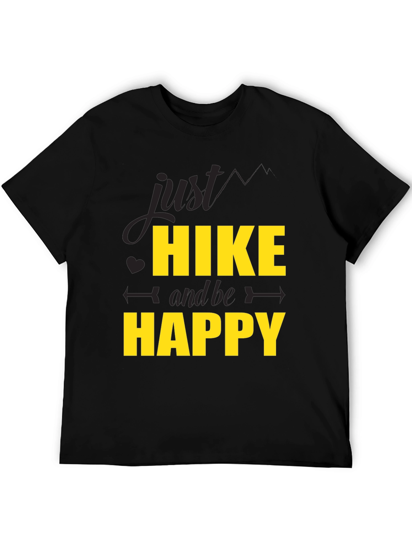 Hike & Be Happy Black T-Shirt