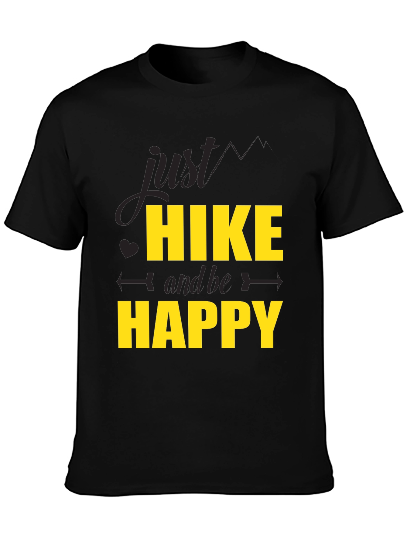 Hike & Be Happy Black T-Shirt