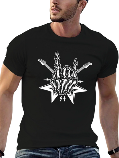 Rock On Skeleton Hand T-Shirt