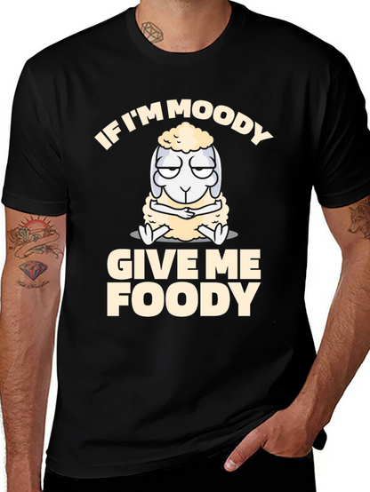 Moody Foody Sheep T-Shirt: Soft Cotton Funny Graphic Tee