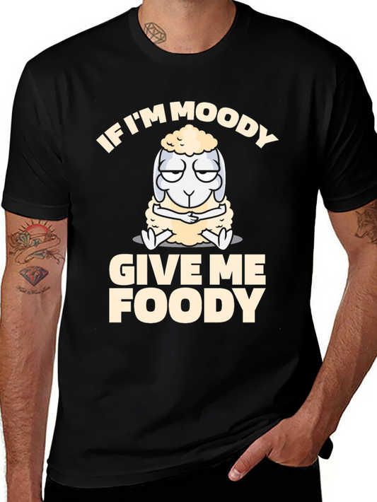 Moody Foody Sheep T-Shirt: Soft Cotton Funny Graphic Tee