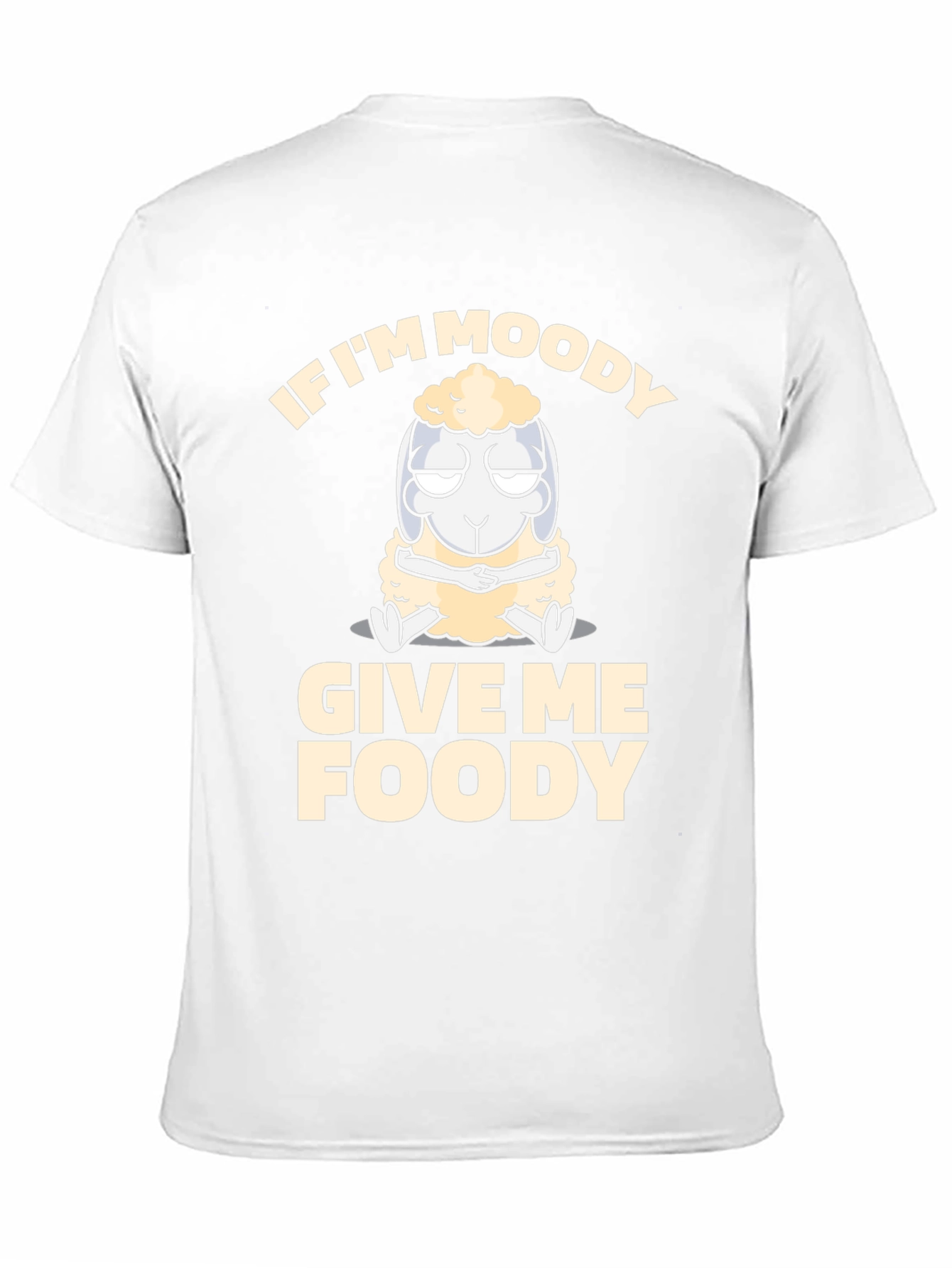 Moody Foody Sheep T-Shirt: Soft Cotton Funny Graphic Tee