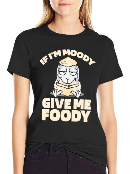 Moody Foody Sheep T-Shirt: Soft Cotton Funny Graphic Tee