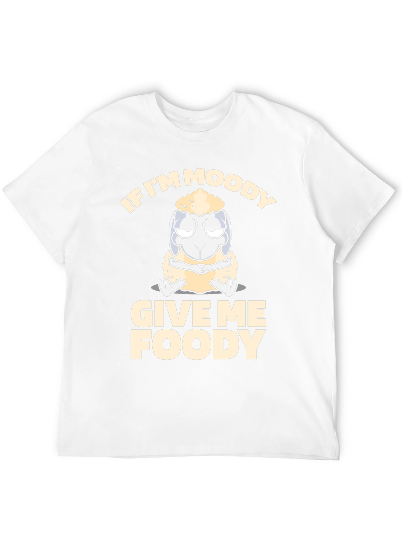 Moody Foody Sheep T-Shirt: Soft Cotton Funny Graphic Tee