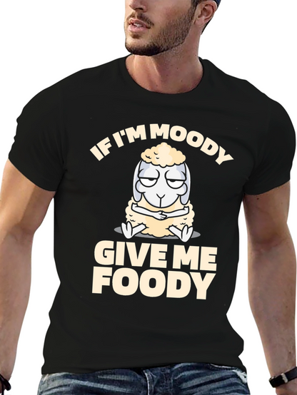 Moody Foody Sheep T-Shirt: Soft Cotton Funny Graphic Tee