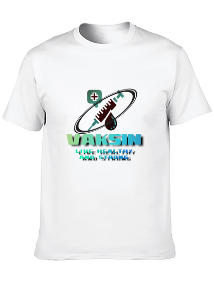 Vaccine T-Shirt - Live Healthy & Strong Design