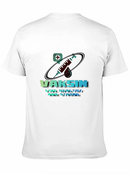 Vaccine T-Shirt - Live Healthy & Strong Design