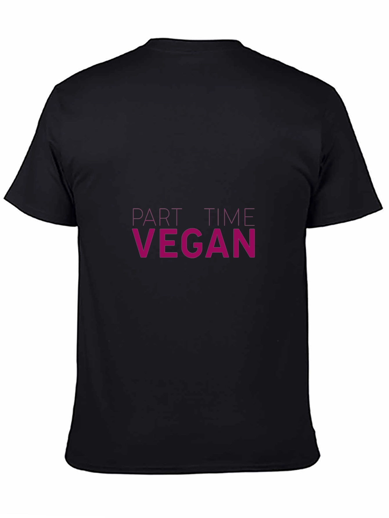 Part-Time Vegan Graphic Tee - Black Unisex T-Shirt