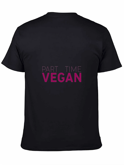 Part-Time Vegan Graphic Tee - Black Unisex T-Shirt