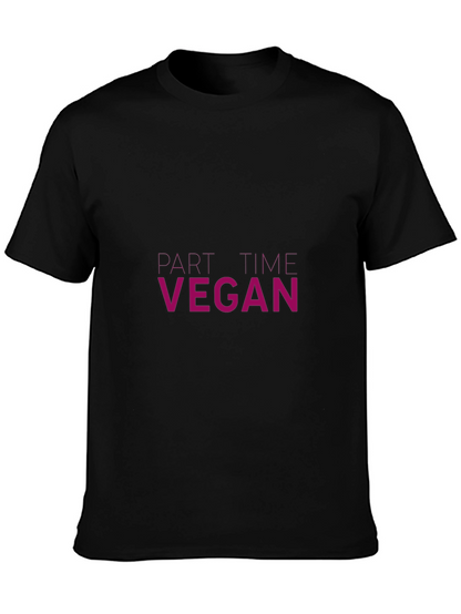 Part-Time Vegan Graphic Tee - Black Unisex T-Shirt