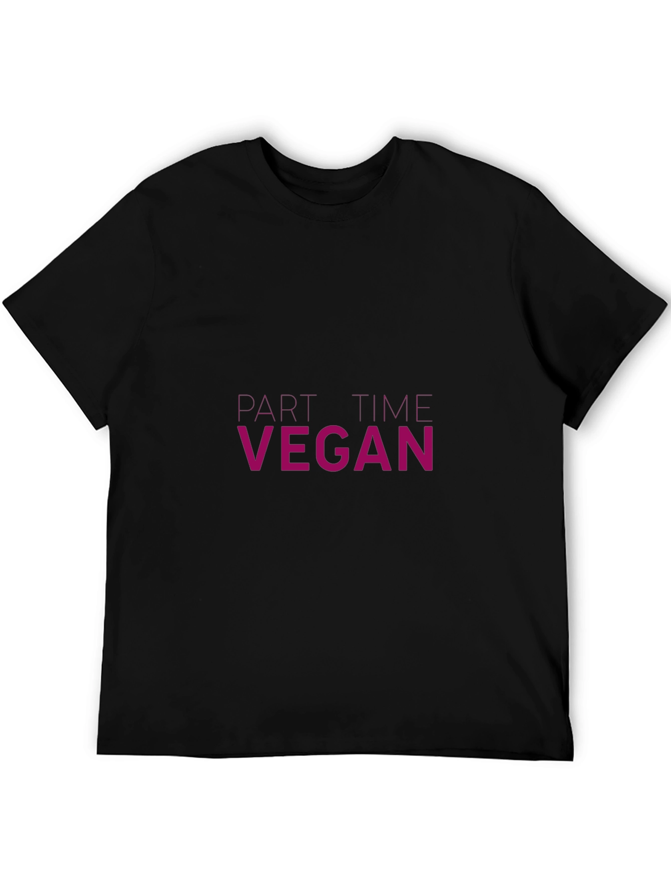 Part-Time Vegan Graphic Tee - Black Unisex T-Shirt