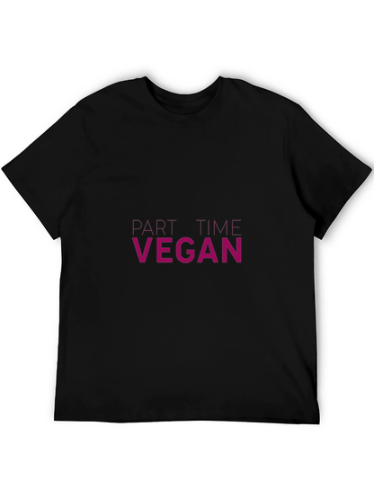 Part-Time Vegan Graphic Tee - Black Unisex T-Shirt