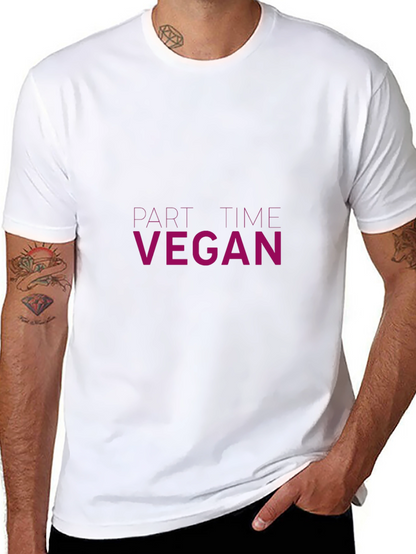 Part-Time Vegan Graphic Tee - Black Unisex T-Shirt