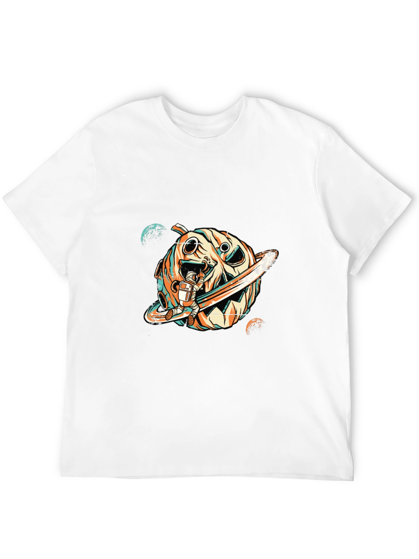 Astronaut Pumpkin Planet T-Shirt