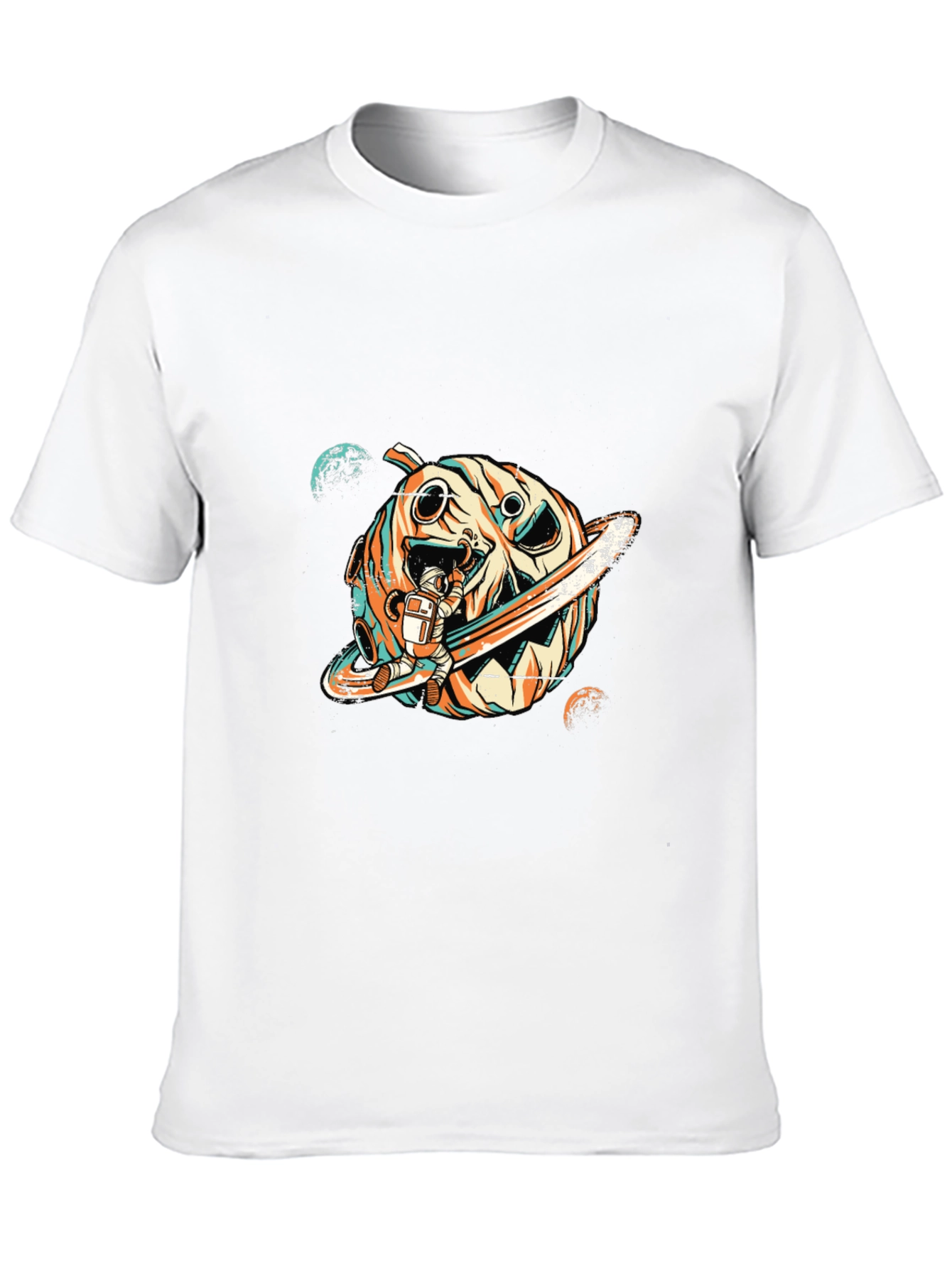 Astronaut Pumpkin Planet T-Shirt